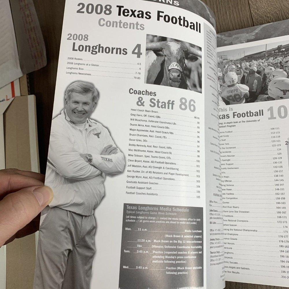 2008 Texas Football Media Guide Holographic Cover Colt McCoy UT Longhorns - Picture 11 of 11
